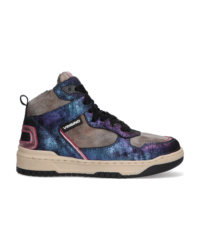 Vingino Alley Arena Sneakers blauw Leer - Maat 34
