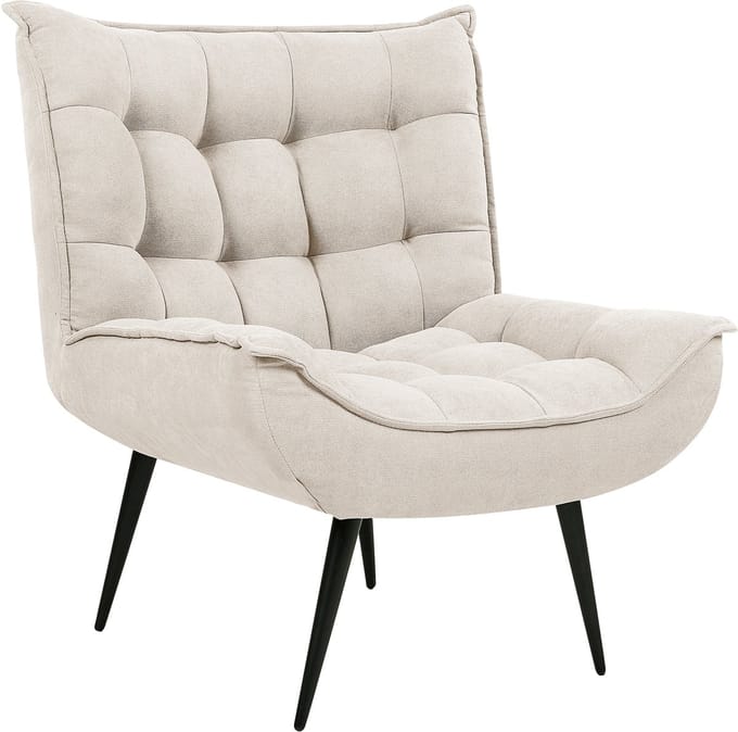 ALVESTA - Fauteuil - Lichtbeige - Polyester