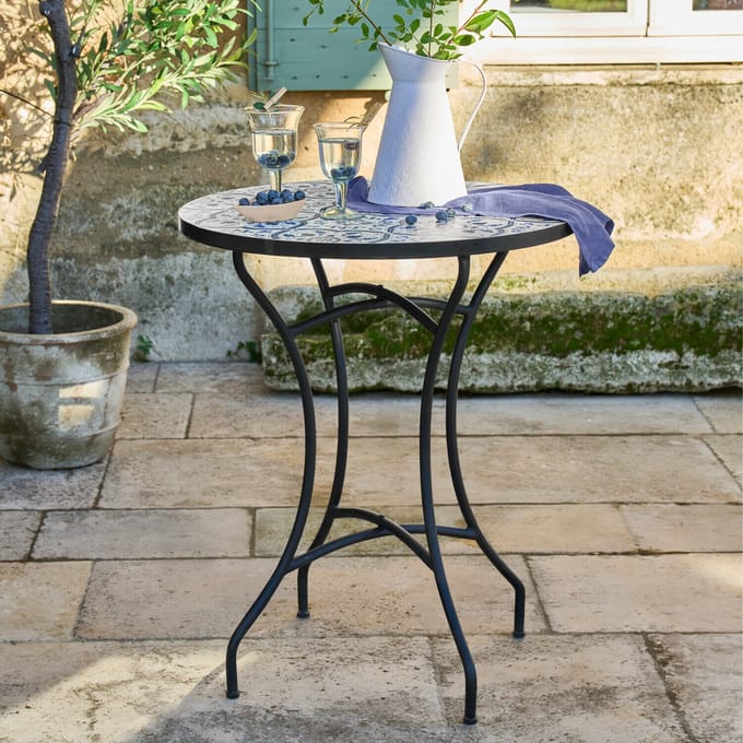 LOBERON Tafel Giulessa zwart/wit/blauw