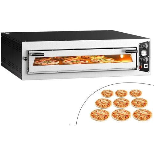 GGM Gastro Elektro Pizzaofen - 9x 34cm (Breit) - Manuell Zilver