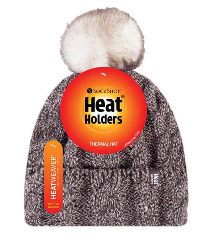 Heat Holders - Thermische pomponhoed voor dames - Fawn