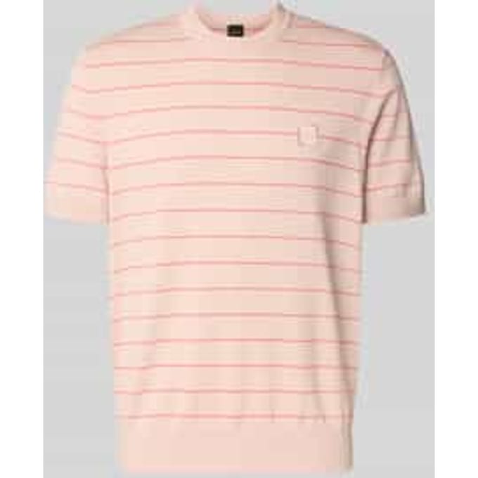regular fit T-shirt van mix van katoen en kasjmier model 'KANACHO'
