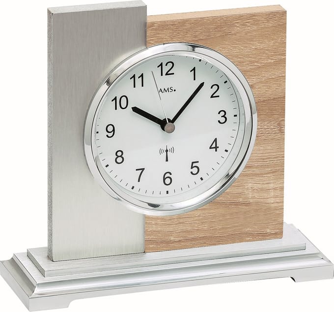 AMS Tafelklok zendergestuurd Sonoma-Aluminium 5151
