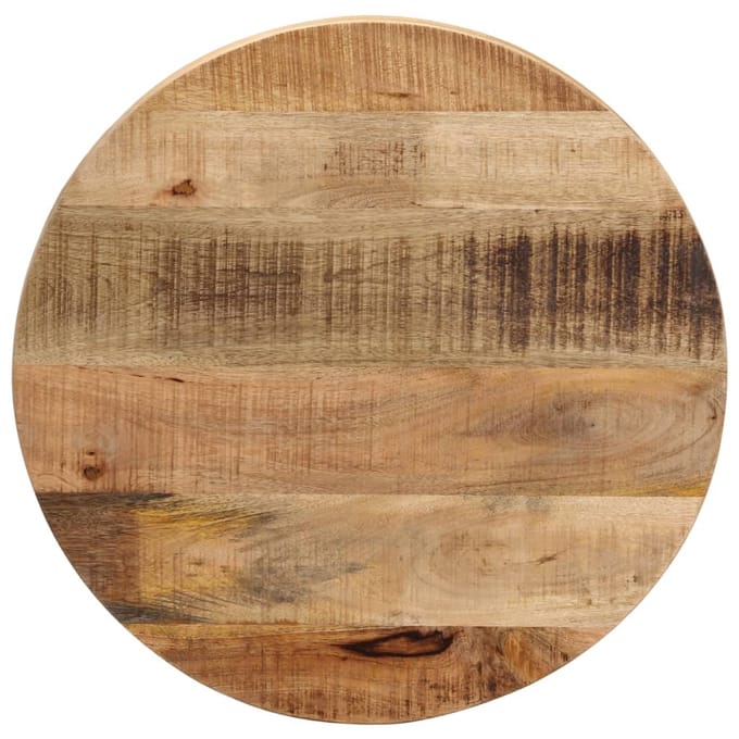vidaXL - Tafelblad - rond - Ø - 50x1,5 - cm - massief - ruw - mangohout