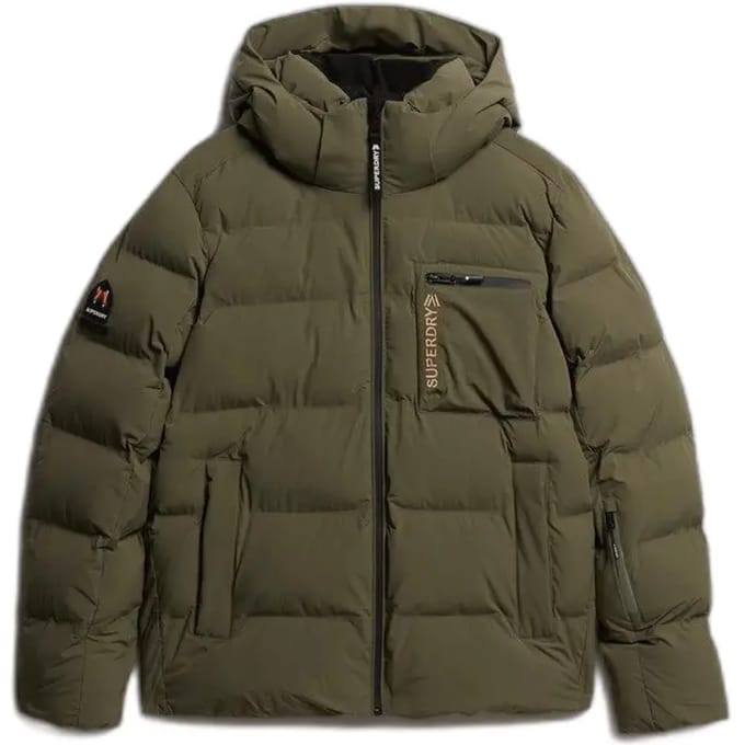 Superdry Ski Sports Gewatteerde Jas Khaki Grootte: S