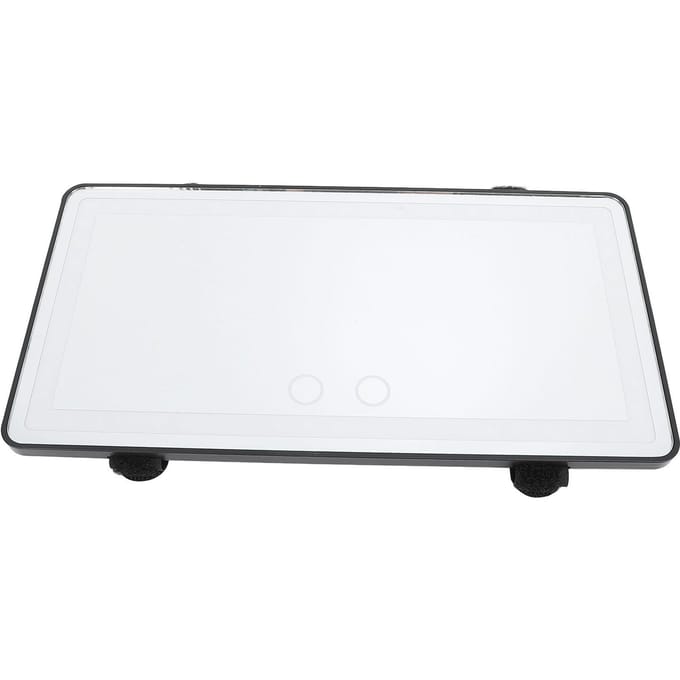 Auto Zonneklep Make-up Spiegel Oplaadbaar 3 Lichtmodi Touch Control Achteruitkijk Zonwering white