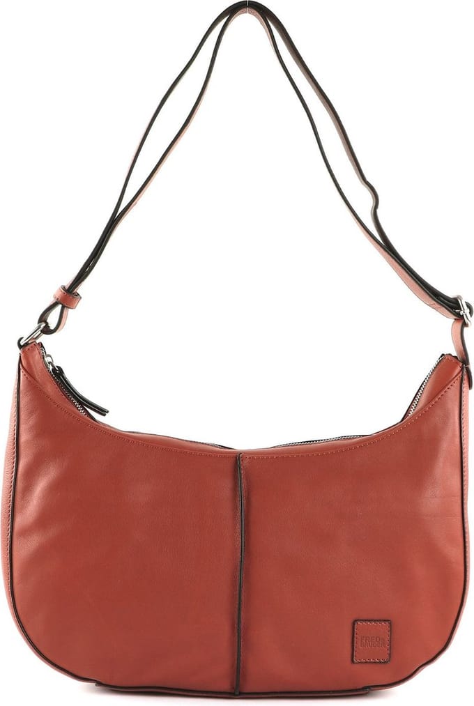 FREDsBRUDER Leren Schoudertas FB Midi Shoulderbag Brick Rood