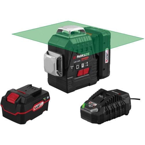 PARKSIDE Accu-kruislijnlaser 20 V, met accu 4 Ah en snellader 4,5 A