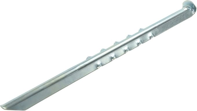 ProPlus Geribbelde stalen tentharing - 40 cm - Zilver - Voor zachte bodems
