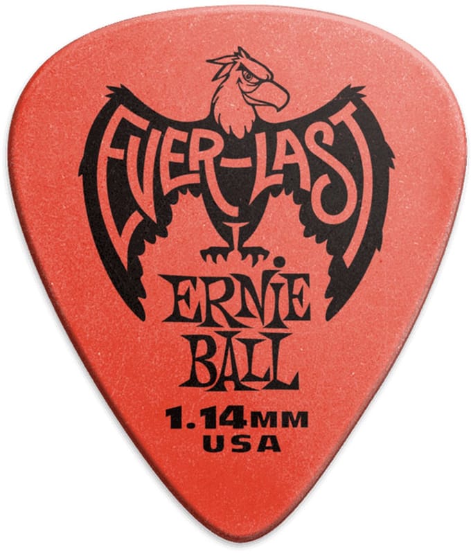 Ernie Ball Everlast - Plectrum - Delrin - Extra Heavy 1.14mm - Rood - 12 Stuks