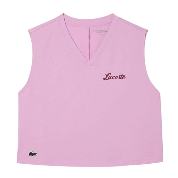 Lacoste Dames/Dames Sport Relaxed Fit Mouwloze Gewaad Top (Roze)