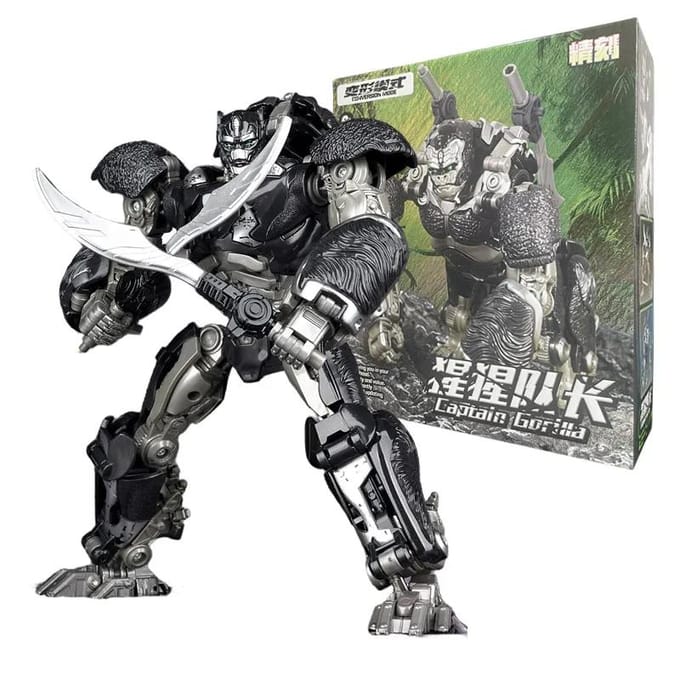 21cm Transformatie Optimus Primal Optimale Actiefiguur Robot Speelgoed Sterrencommandant Orang-oetan Vervorming Legering Beest Oorlog 21cm black