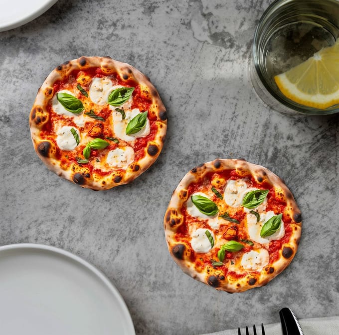 GR onderzetters voor glazen - Pizza Caprese - Vinyl - 6st