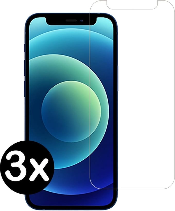 Screenprotector - 3 Stuks - Geschikt voor Apple iPhone 12 Pro Max - Extra Sterk - Beschermglas - Gehard Glas - Tempered Glass - Screen Protector