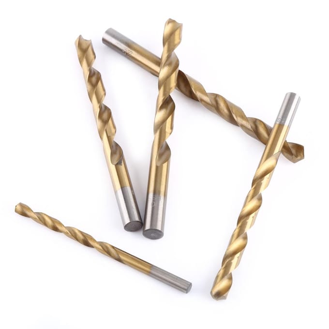 19-delige Hoge Snelheid Staal Titanium Gecoate Twist Boor Set 110mm Rechte Schacht
