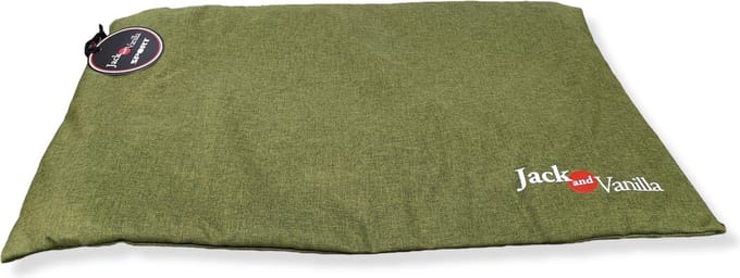 Jack And Vanilla Waterproof benchmat - Maat L - 85 × 55 cm - Hondenmat - Benchkussen - Hondenkussen - Groen