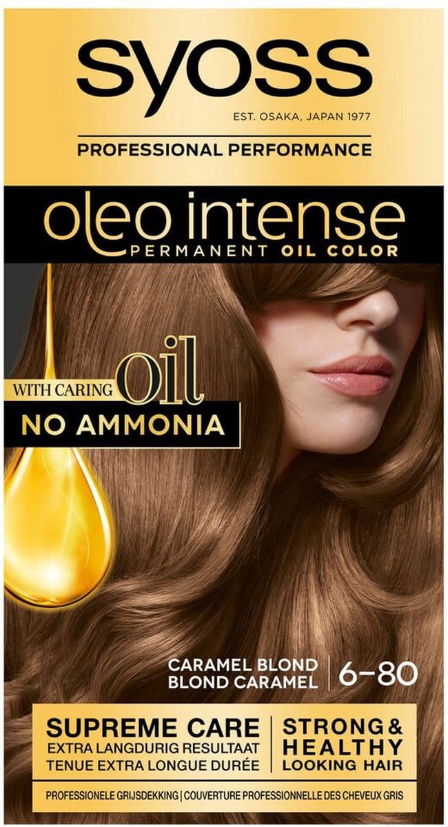 Syoss Oleo Intense - Haarverf - 6-80 - Caramelblond - 115ml x 3