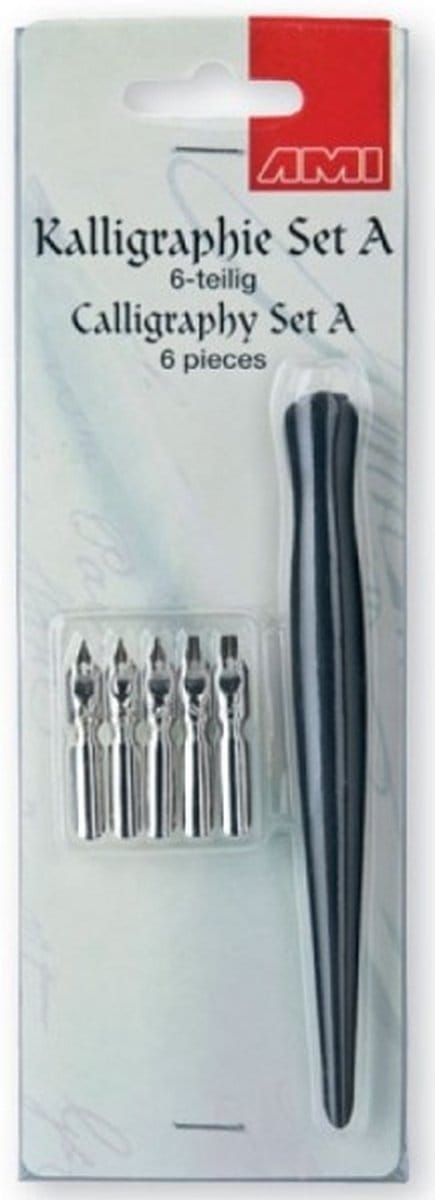 Ami Kalligrafieset - Handlettering - Pen met 5 Penpunten - Medium - Maat 1 t/m 5