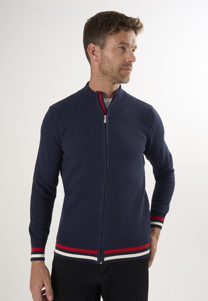 Felix Hardy Vest Met Rits - Cardigan - 100% Katoen Heren Navy - M