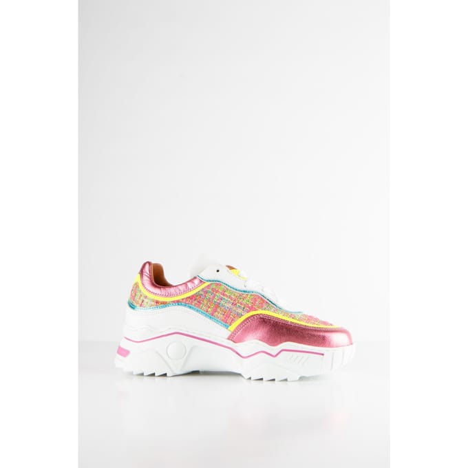 DWRS label Moon Tweed Sneaker Pink / Yellow Taglia: 40 | Sneakers Outlet | Donna | Rosa