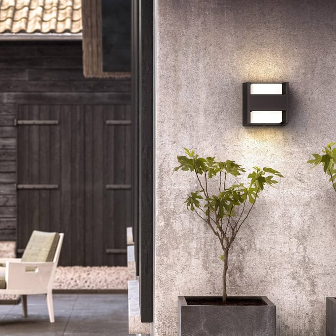 Philips LED buiten wandlamp Arbour UE 2-pack 2-lamps 2700 K