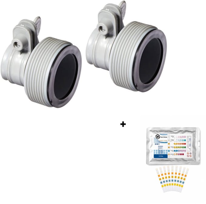 Intex Adapter B / Connectors - 32/38mm - set van 4 stuks + 50 JeKa Trading Test Strips