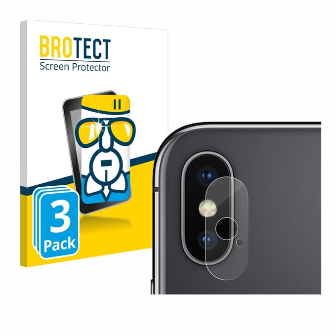 Screenprotector 3 Stuks voor Apple iPhone X / Xs (Camera aan de achterkant) Beschermglas transparant