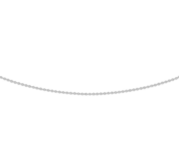 YO&NO - Ketting - Witgoud - Anker plat -  0,8 mm - 41 - 43 - 45 cm - 585 goud