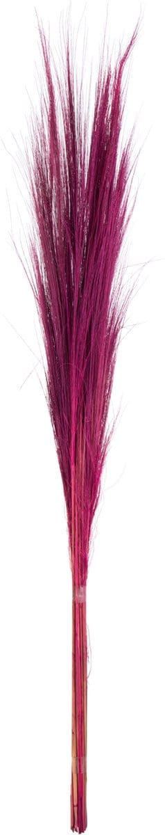 J-Line kunstplant bosje van 15 grassprieten - pluim - fuschia