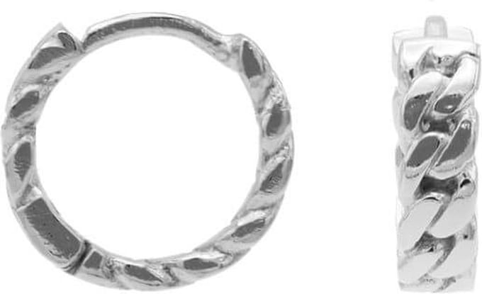 Karma Oorringen Hinged Hoops Chain 10 mm Zilver