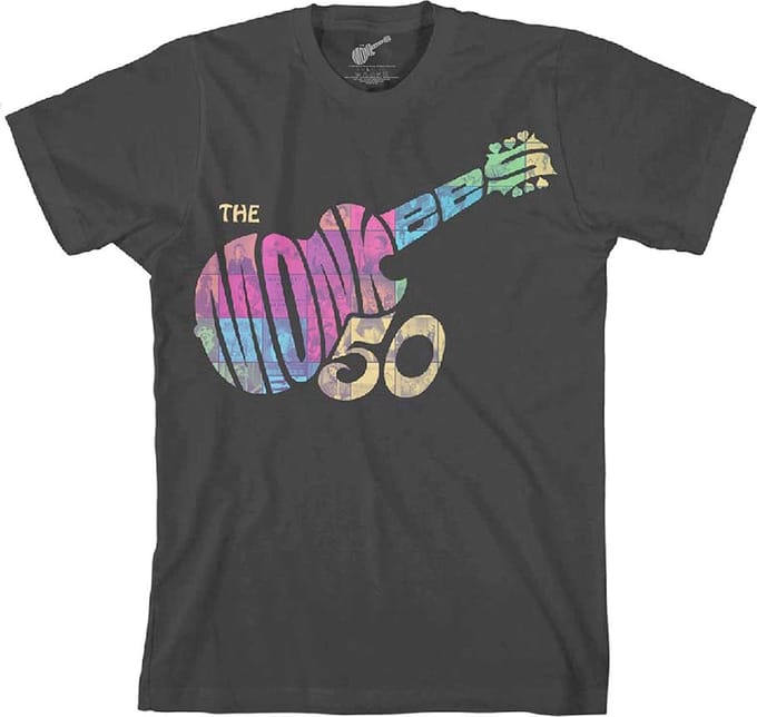 The Monkees - Guitar Discography Heren T-shirt - M - Zwart