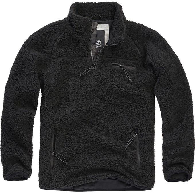 Brandit - Teddyfleece Troyer Pullover Jas - Fleece vest - 4XL - Zwart