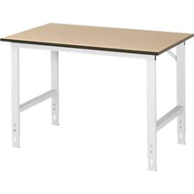 Table de travail, plateau en MDF, l. 1250 x P 800 x H 760-1080 mm