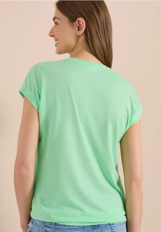 Shirt met ronde hals en frontprint