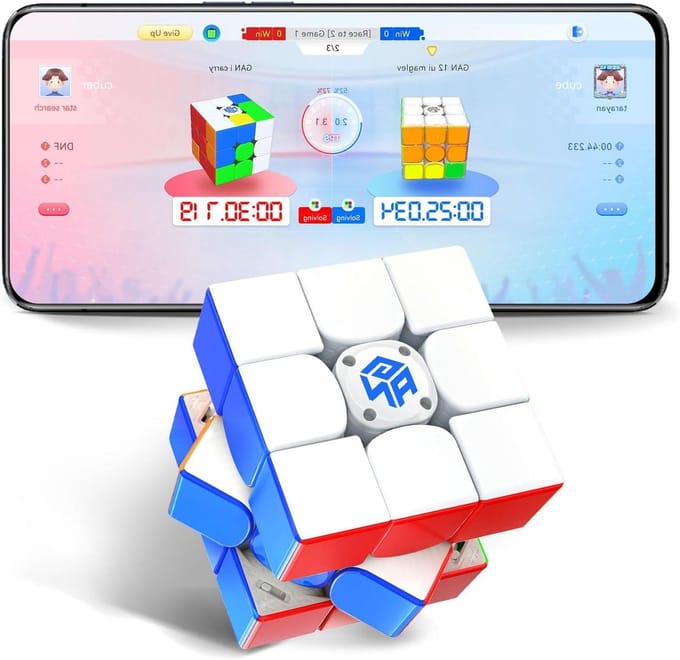Intelligente Puzzel Kubus - Magnetische Speed Cube - Online Competities - Magnetische Ophanging - 3x3 - Zwart