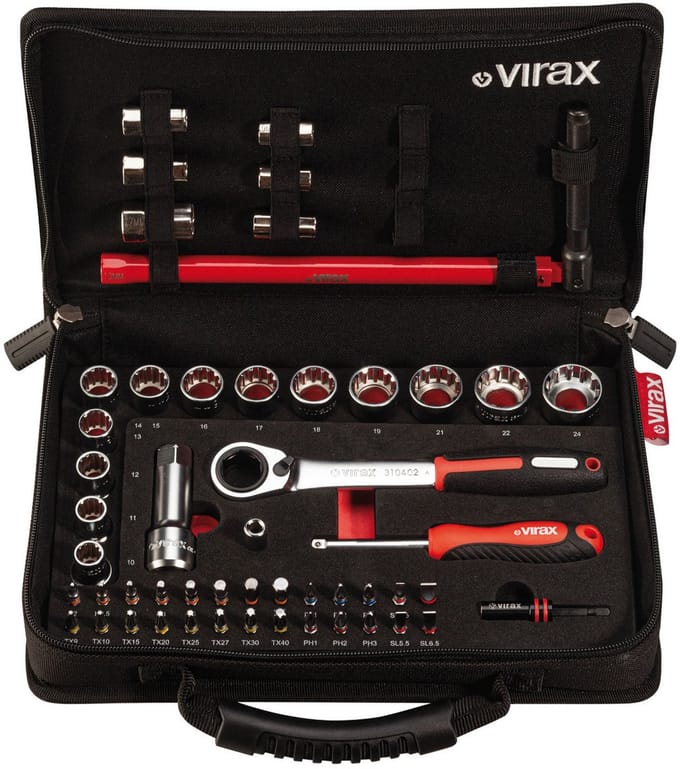 VIRAX montagekit moersleutel, doorvoersleutel 51 st - 310410