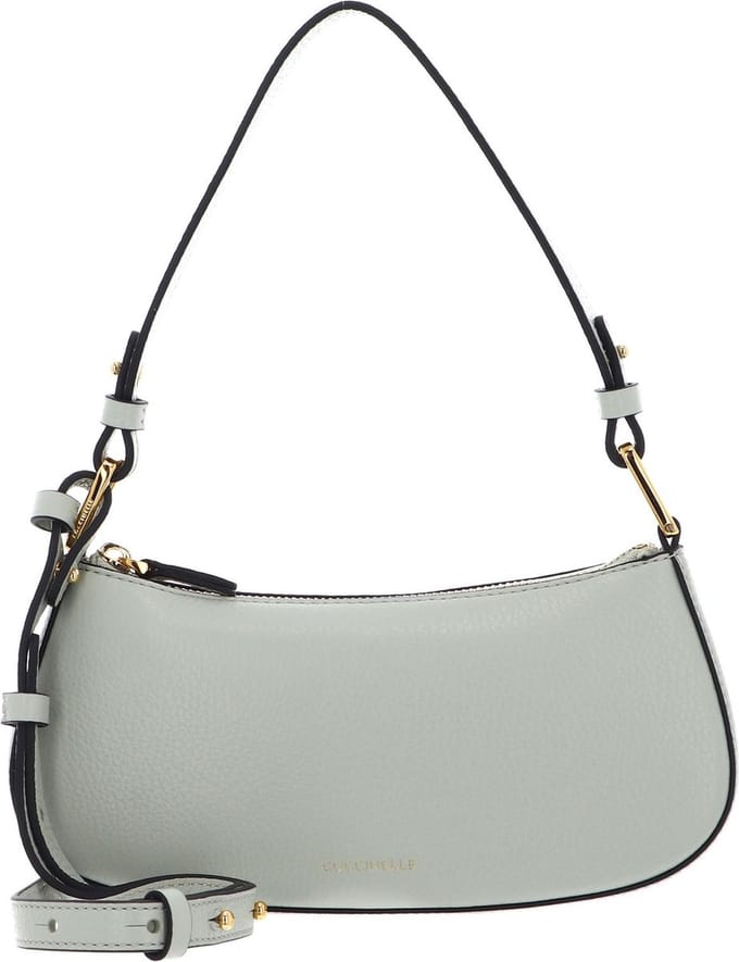COCCINELLE Leren Schoudertas Avondtas Merveille Mini Bag Celadon Green Mintgroen
