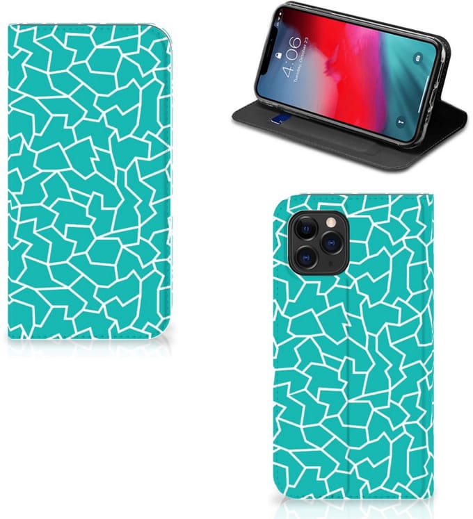 Apple iPhone 11 Pro Bookcase Cracks Blue