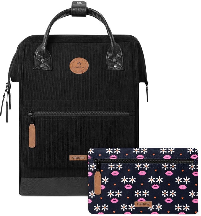 CABAIA - Rugzak Adventurer Medium 18L Brighton, Computercompartiment 13", Levenslange garantie, Brede opening - Zwart