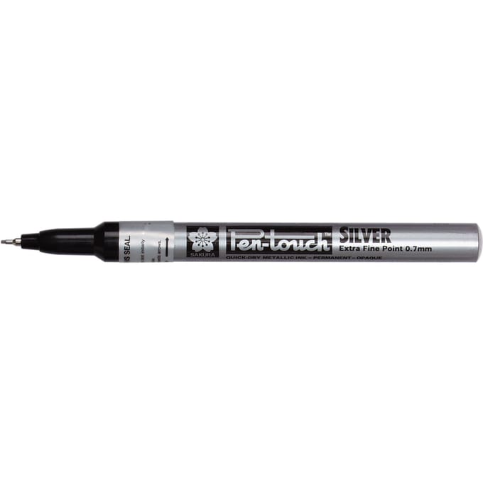 Viltstift Sakura Pen-touch extra fijn zilver