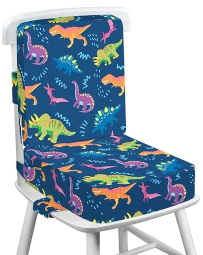 PromoHome Zitverhoging Stoel Kind Zitkussen Dinosaurus 36x32x10 cm
