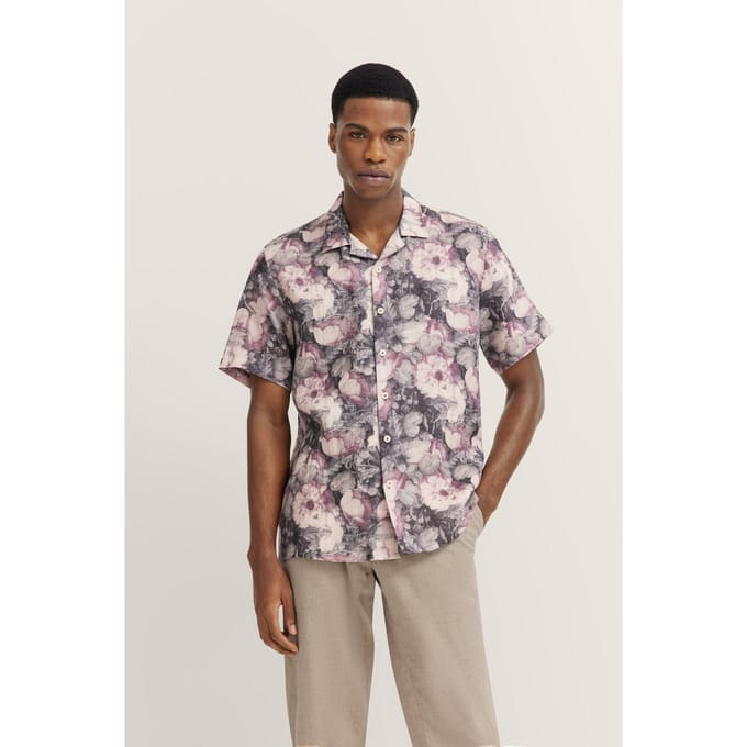 Bugatti Herren Shirt met bloemenmotief