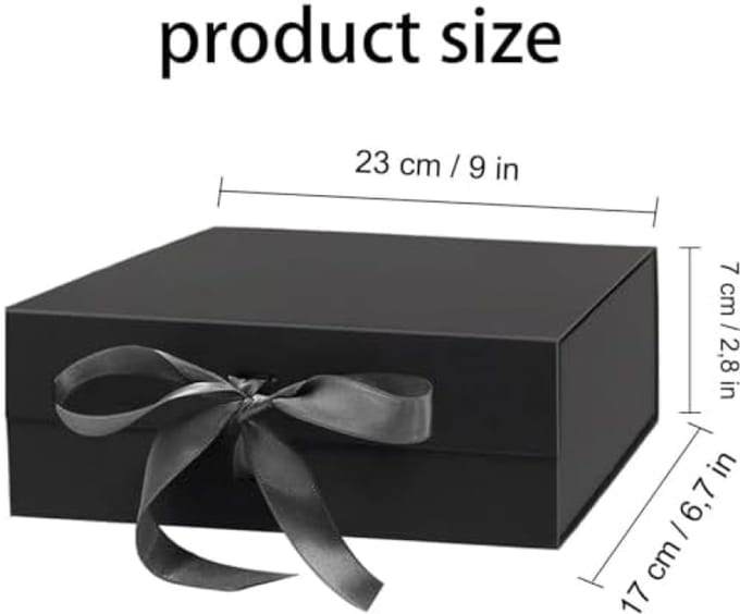 Herbruikbare geschenkdoos met magnetische sluiting en strik