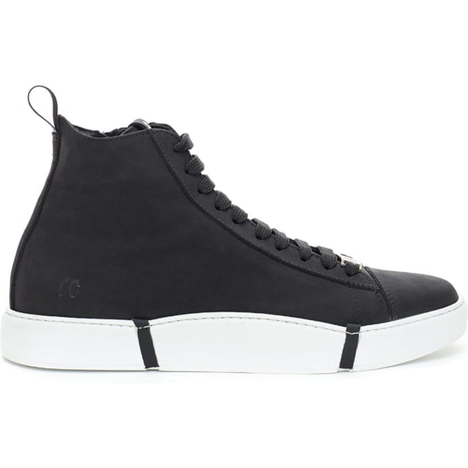 Roberto Cavalli Zwarte Suède Leren Hoge Sneakers