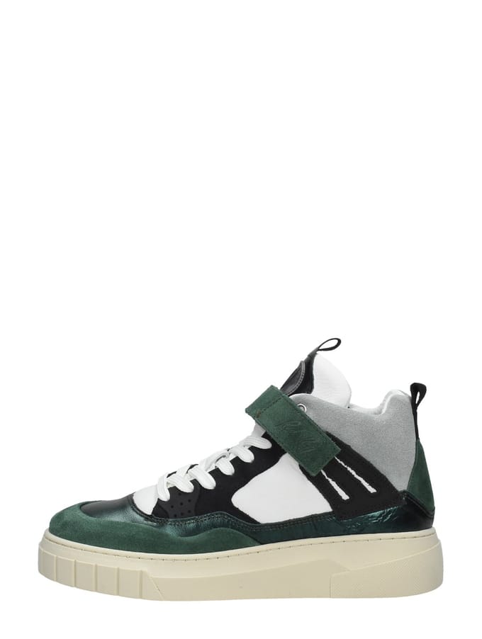 Red-Rag 71538 Hoge sneakers - Leren Sneaker - Dames - Groen - Maat 41