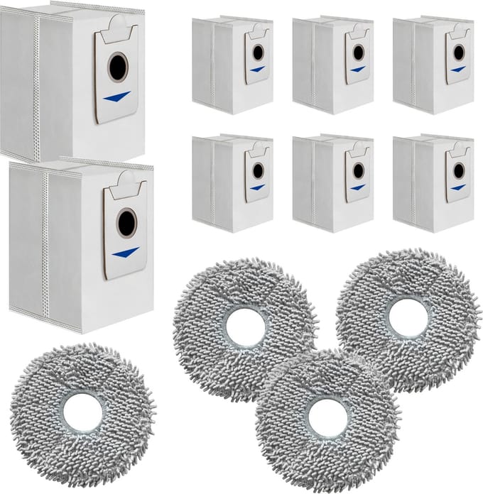 Accessoirespakket voor Ecovacs Deebot X2 Deebot X2 OMNI Deebot X2 PRO - Stofzuigerzak [partij 8] Microvezeldoekje [partij 4]
