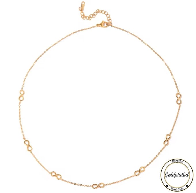 Borasi Infinity Ketting | Goldplated | Verjaardag Cadeau | Moederdag Cadeautje | Infinity |