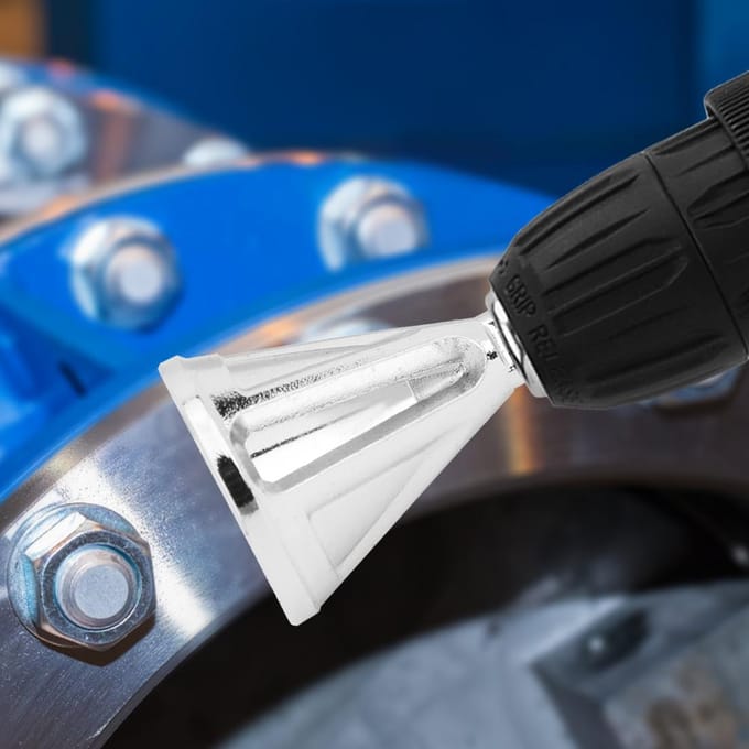 Ébavurage Outil Chanfrein Externe Mèche Acier à Outils Outil d'Ébavurage Queue Triangulaire Argent
