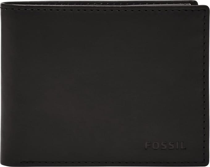 FOSSIL Portemonnee Derrick Passcase Black Zwart