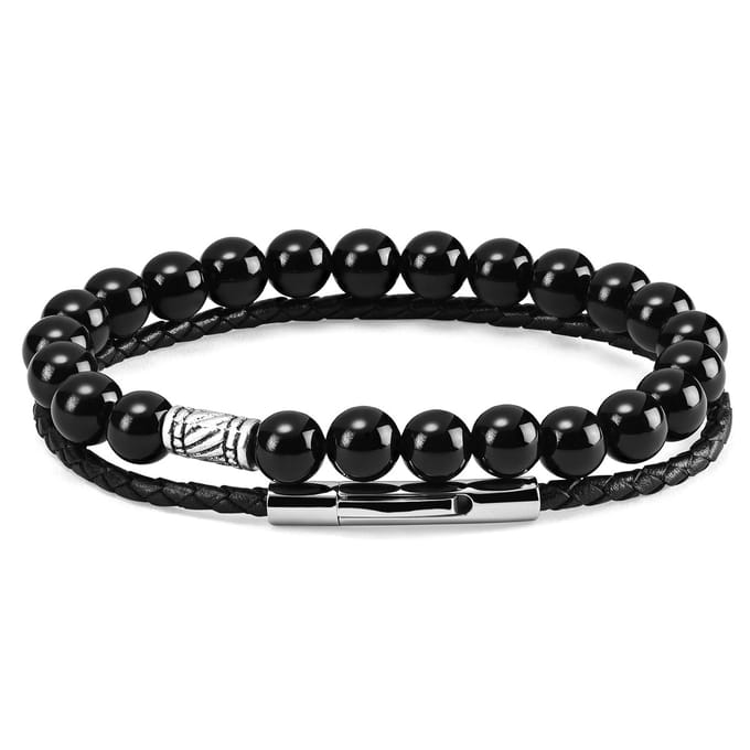 Fario Zwartblanke Stenen Armband